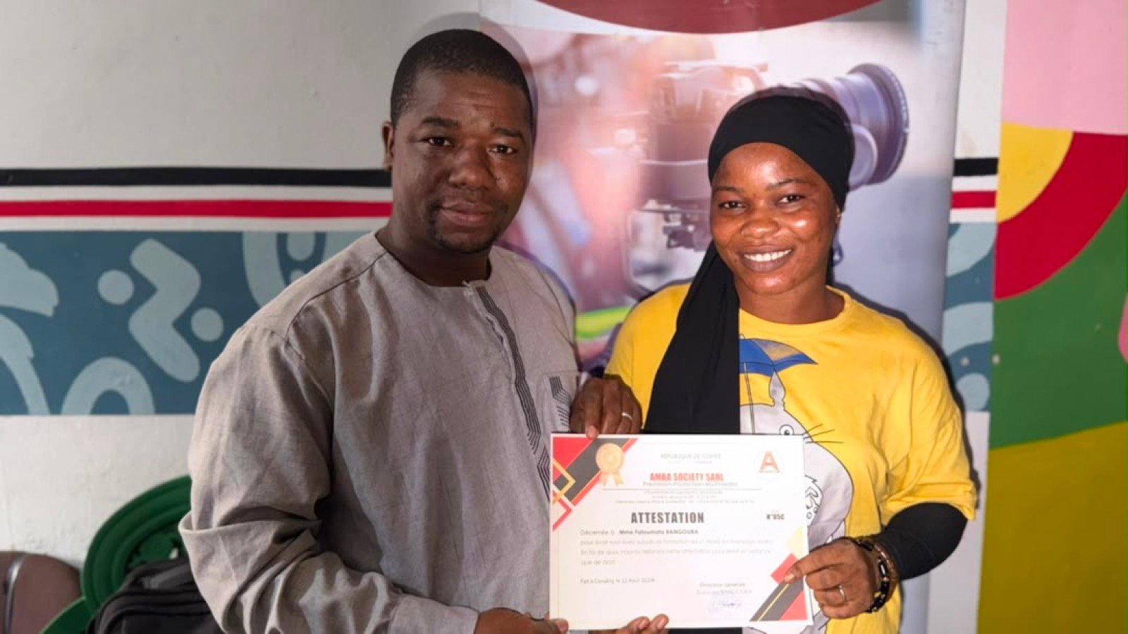 Remise d'attestation de fin de formation AMBA SOCIETY